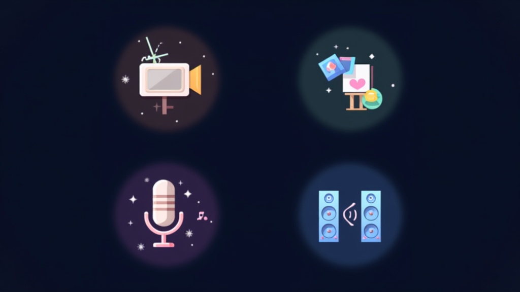 Four AI model categories: Video Models, Image Models, Audio Models, and Music Models with distinctive icons