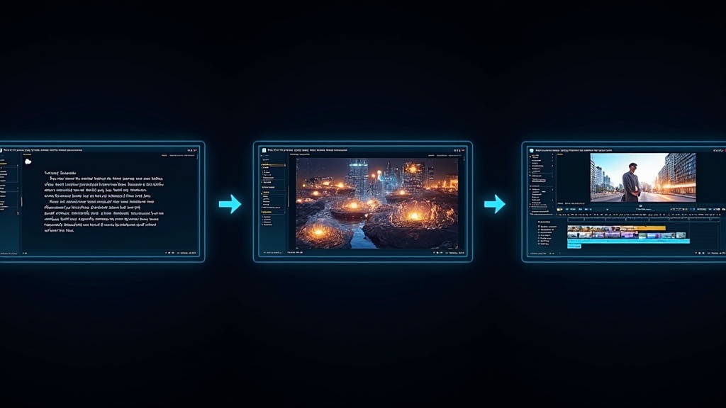 AI filmmaking workflow: from idea to script to finished film with timeline editing