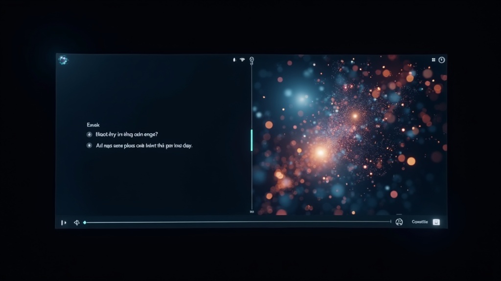 Split screen showing AI prompt input and real-time cinematic preview in the browser-based video editor