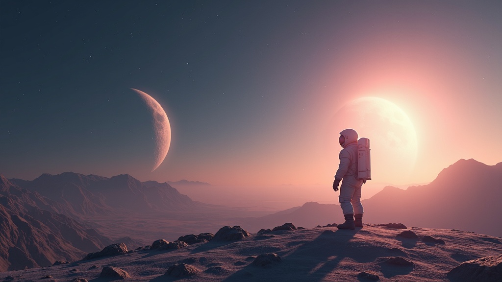 Stunning AI-generated cinematic scene of an astronaut on an alien planet demonstrating video generation quality