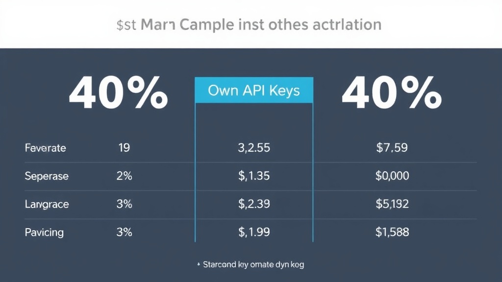 Cost comparison chart showing platform credit pricing versus BYOK direct pricing across all seven AI providers