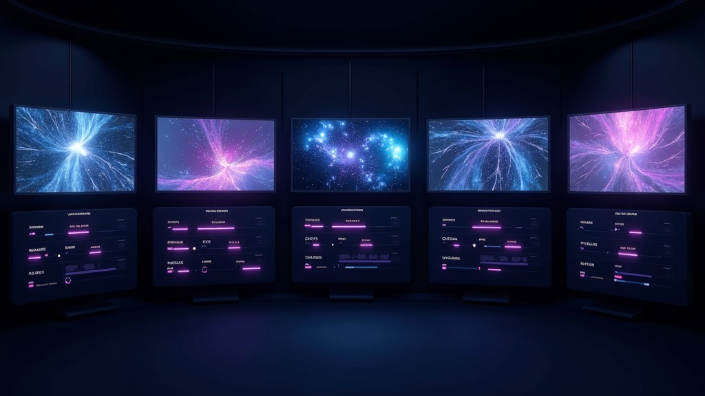 AI model comparison dashboard showing video generation results from different engines side by side
