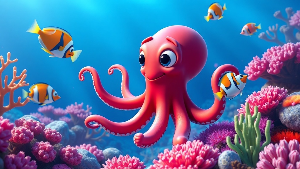 Disney-style 3D animated character stills generated by DALL-E 3 and Sora 2 showing bright colors and expressive faces