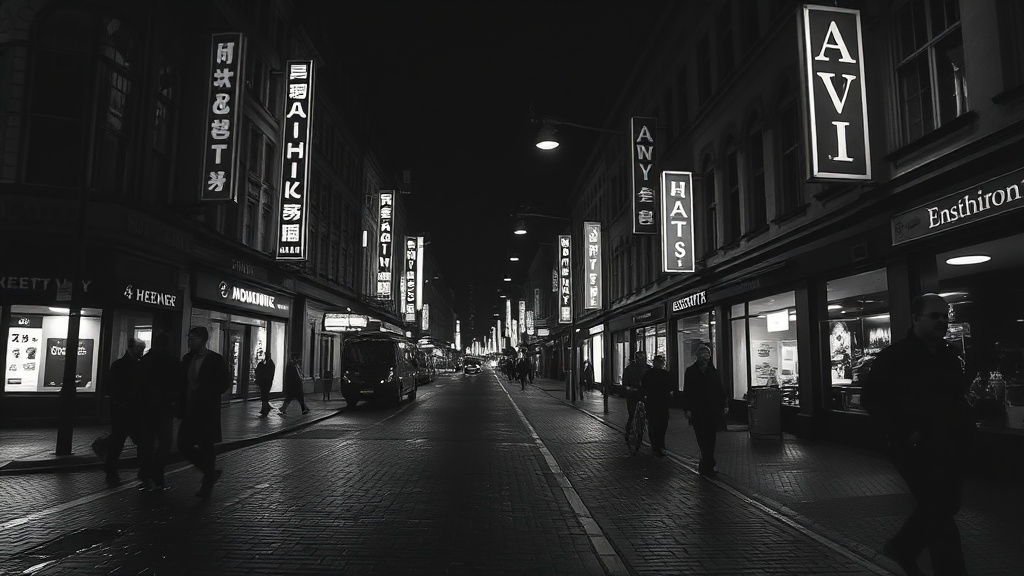 Film noir AI-generated comparison frames showing deep shadow detail from Kling 2.6 Pro and atmospheric fog effects from Sora 2